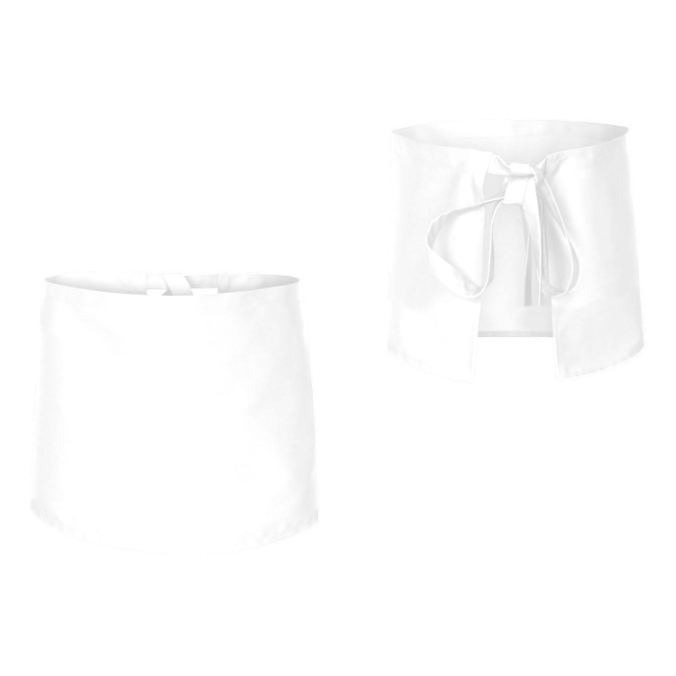 Bílá zástěra kuchařská, délka 40 cm