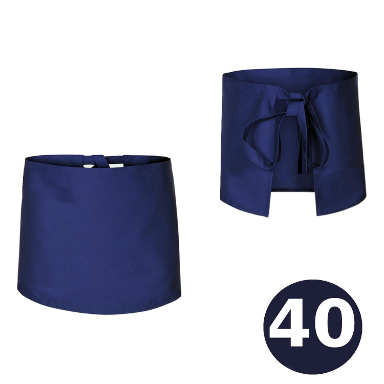 Dlouhá kuchařská zástěra modrá 40 cm