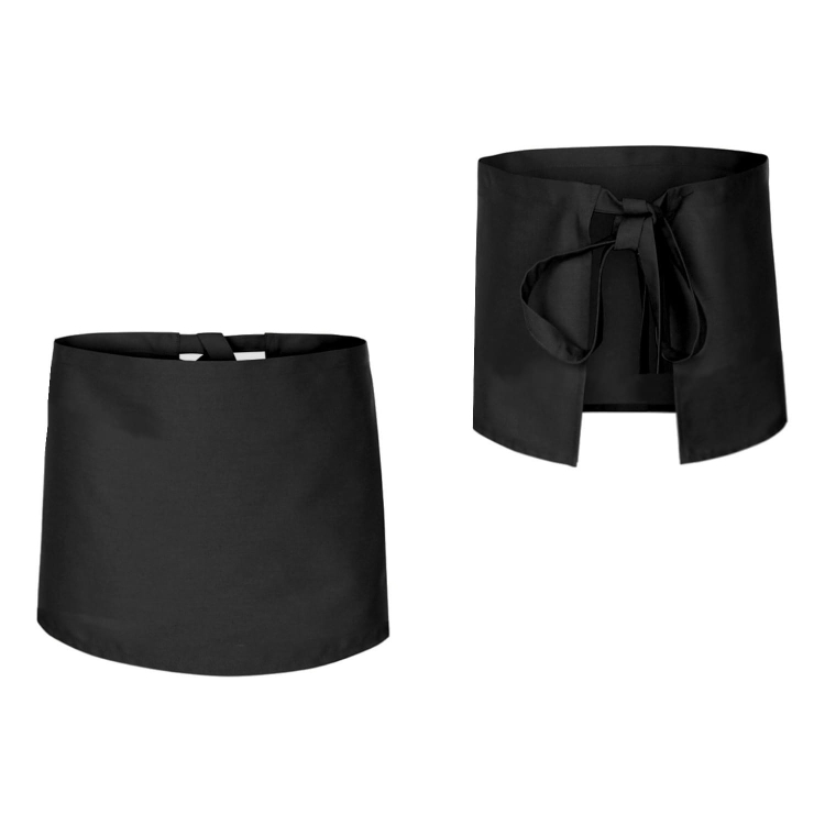 Černá kuchařská zástěra délka 40 cm