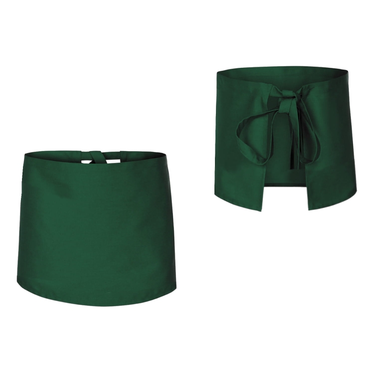 Zelená barmanská zástěra 40 cm dlouhá