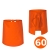 Dlouhá barová zástěra oranžová 60 cm