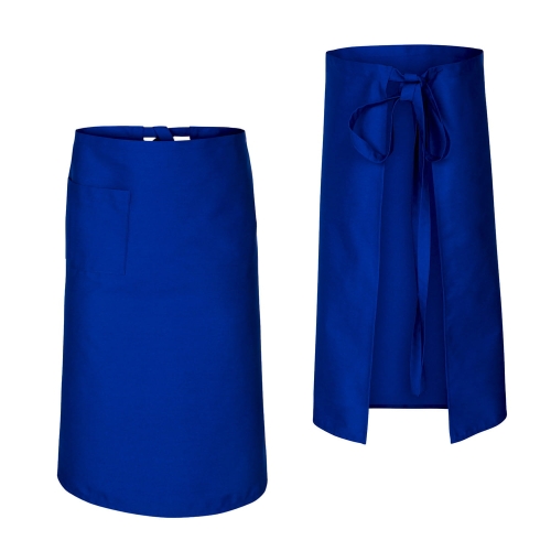 Kuchyňská zástěra v barvě chrpy o délce 75 cm