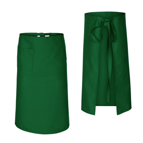 Zástěra kuchařská číšnická barmanská zelená délka 75 cm