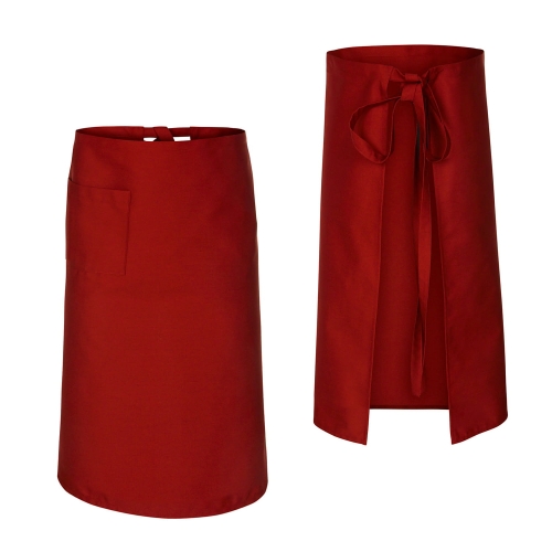 Červená servírovací zástěra délka 75 cm