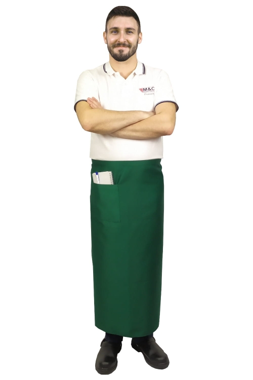Zelená zástěra pro číšníky, barmany a kuchaře