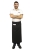 Černá číšnická zástěra délka 90 cm