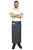 Šedá číšnická zástěra 90 cm