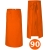 Oranžová kuchařská zástěra pro číšníky, délka 90 cm