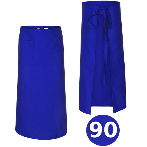 Kuchyňská zástěra modrá o délce 90 cm