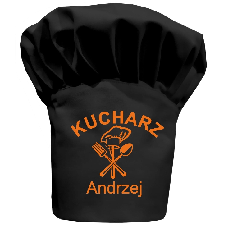 Černá kuchařská čepice Kuchař