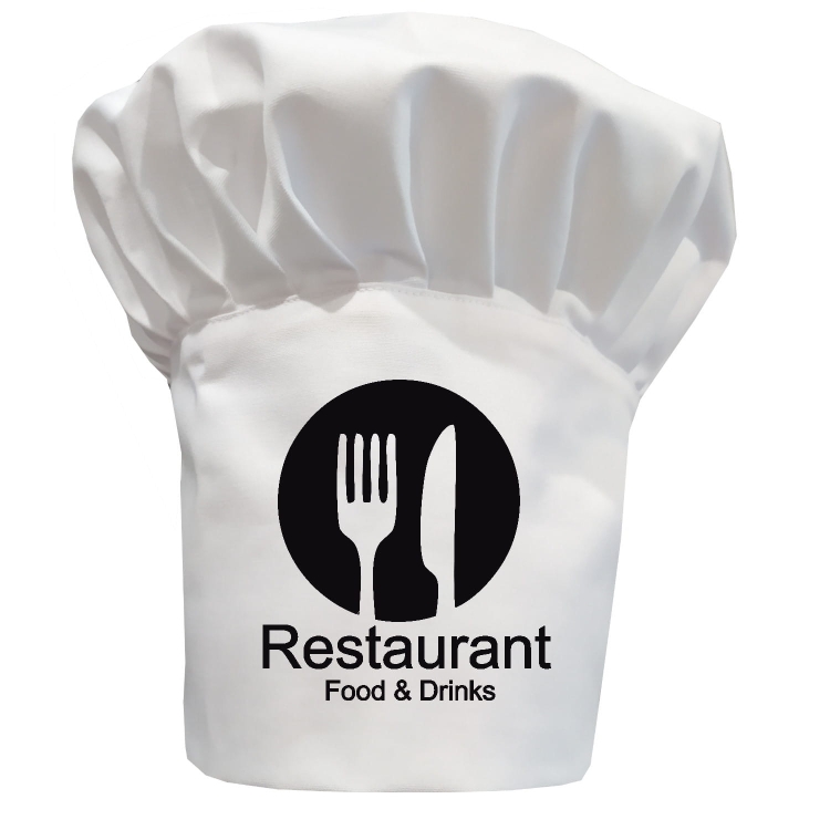 Tvůj nápis na kuchařské čepici Restaurant Food&Drinks