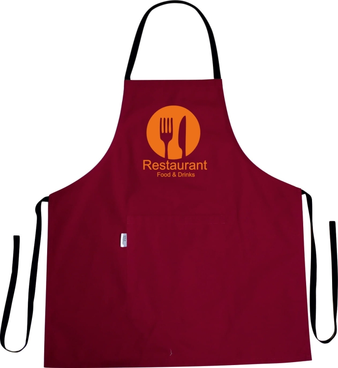 Zástěra s potiskem na téma Restaurace Jídlo & Nápoje