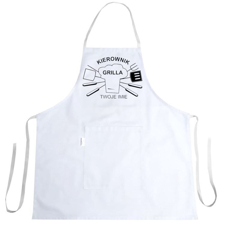 Zástěra s potiskem a textem
