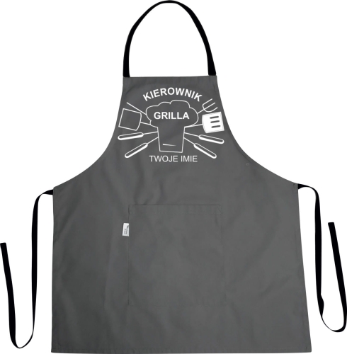 Vedoucí grilu na kuchyňské zástěře