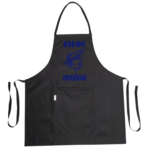 Voděodolný kadeřnický plášť s grafikou 'Kadeřnický salon'