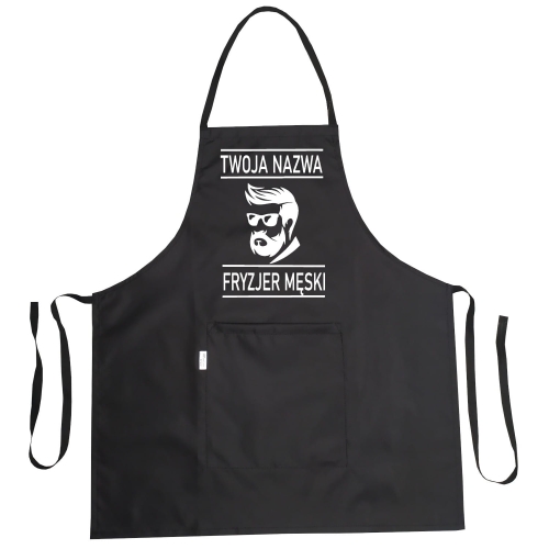 Voděodolný kadeřnický plášť s grafikou 'Pánský kadeřník'