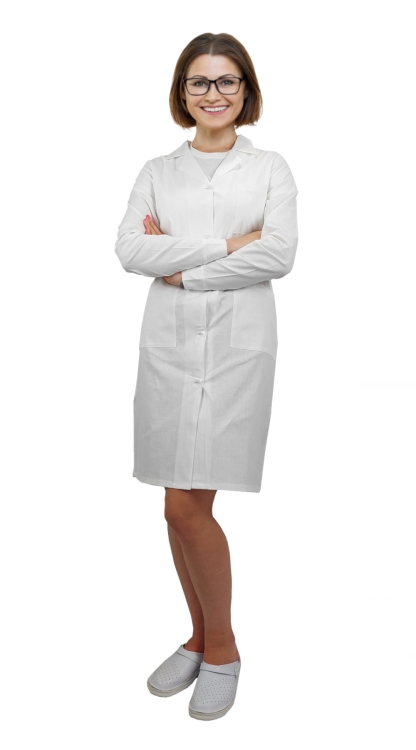 Dámský laboratorní plášť s knoflíky