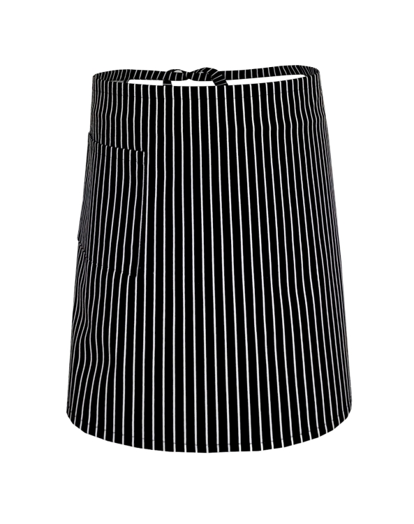Černá kuchařská zástěra, délka 50 cm