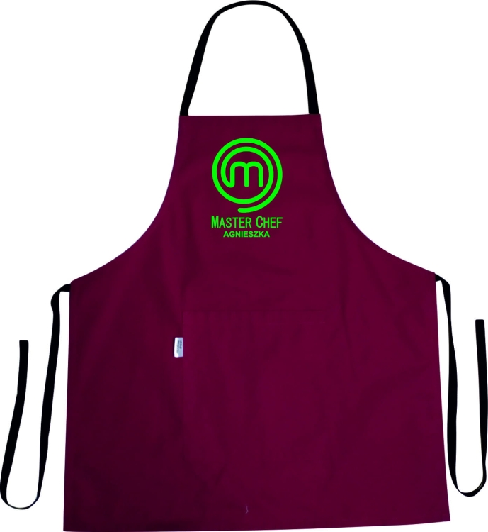 Tisk jména a příjmení na kuchařské zástěře MASTER CHEF