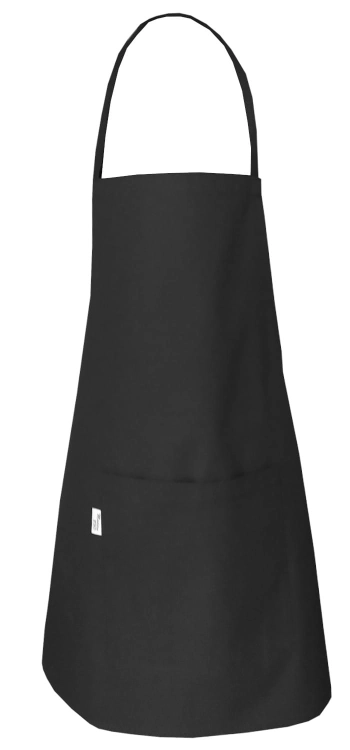 Zástěra 'Pure vegan food' s estetickým logem.