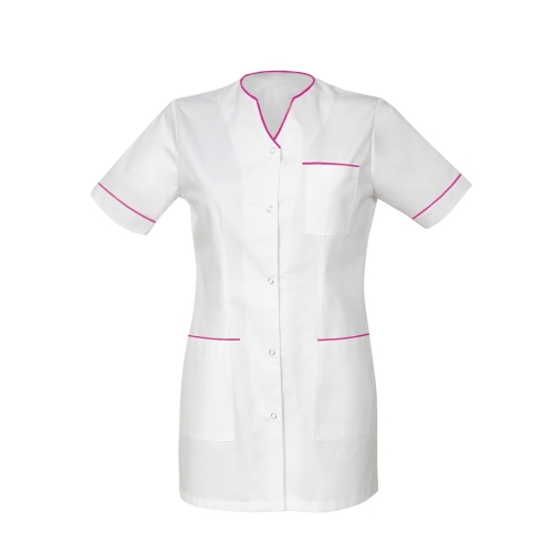 Dámský lékařský komplet PHARMACY COMFORT s růžovým lemováním.