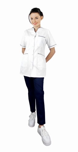 Dámský zdravotnický komplet PHARMACY COMFORT s modrým lemováním