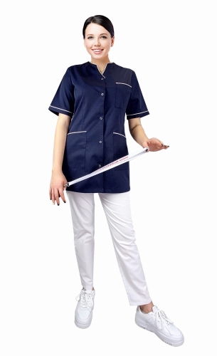 Dámský lékařský komplet PHARMACY COMFORT s bílým lemováním