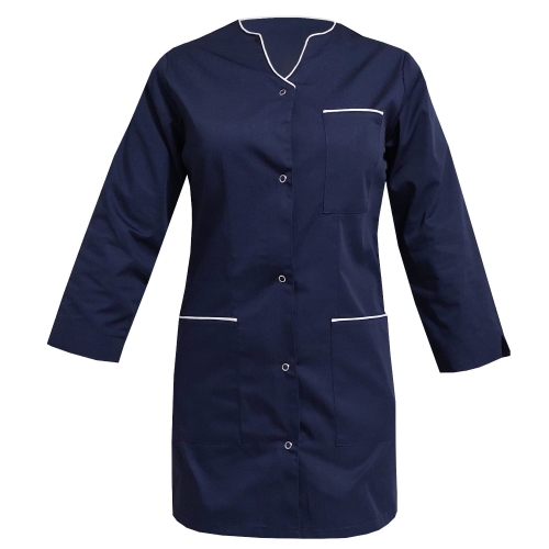 Dámská lékařská souprava s bílým lemem, 3/4 rukáv.