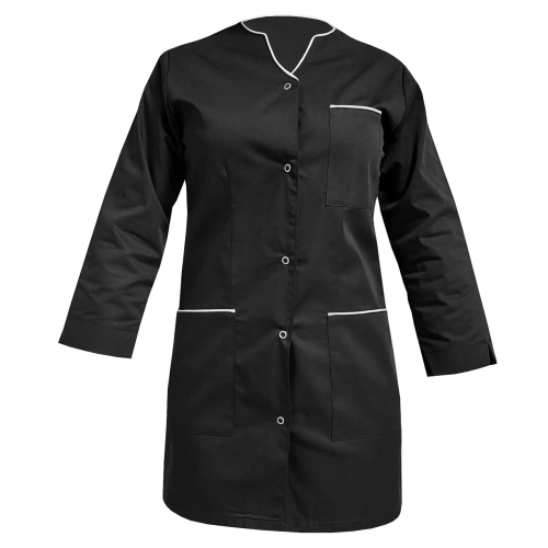 Dámský lékařský komplet s 3/4 rukávy a bílým lemováním.