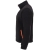 Fleece mikina s oranžovými detaily v černé barvě.