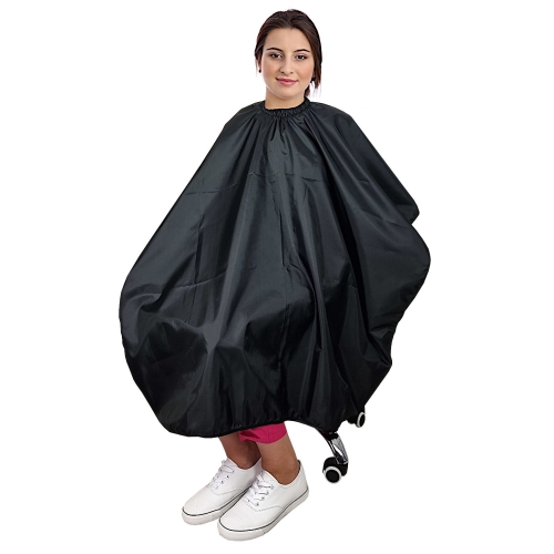 černý dlouhý voděodolný kadeřnický plášť
