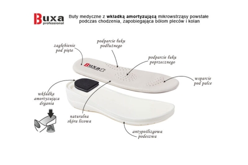 Medyczne buty skórzane premium beżowe