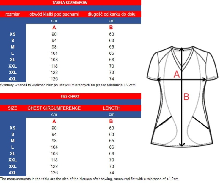 Bluza medyczna wykonana z bawełny w kolorze beżowym