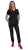 Czarny komplet medyczny damski – scrubs CASUAL PREMIUM