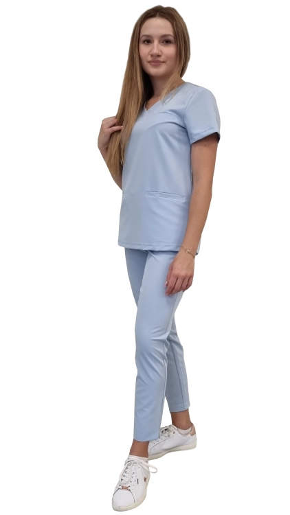 Damski komplet medyczny BASIC PREMIUM w kolorze niebieskim
