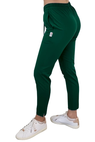 Damskie spodnie medyczne BASIC PREMIUM w zielona butelka