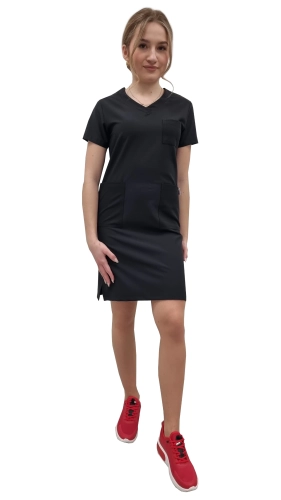 Sukienka medyczna czarna casual premium