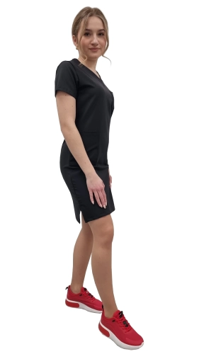 Casual sukienka medyczna czarna premium