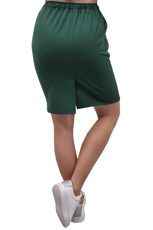 Casual spódnica medyczna kolor zielona butelka