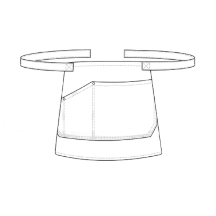 Fartuszek barmański długość 29cm jeans kelnerski