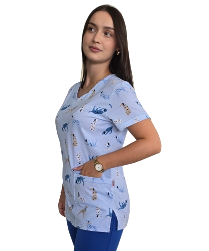 Wzór W18 bluzy medycznej z elastycznej bawełny