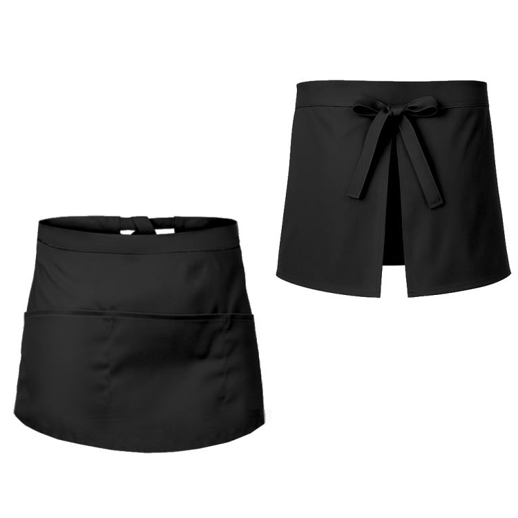 Fartuszek kelnerski czarny 30cm