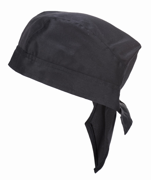 Czarna chusta gastronomiczna dla kucharzy