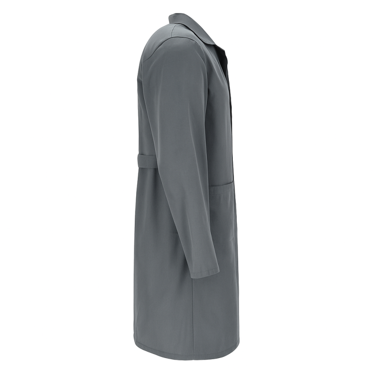 Damski fartuch laboratoryjny na guziki szary