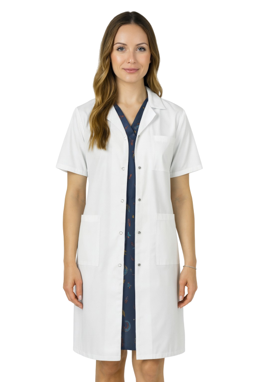 Fartuch medyczny lekarski damski krótki rękaw