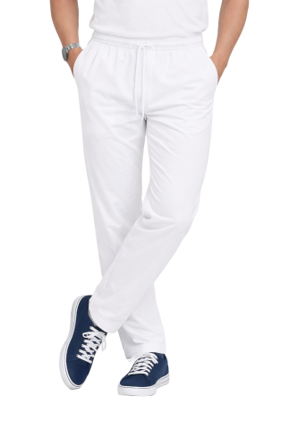 elastyczne spodnie medyczne kolor biały