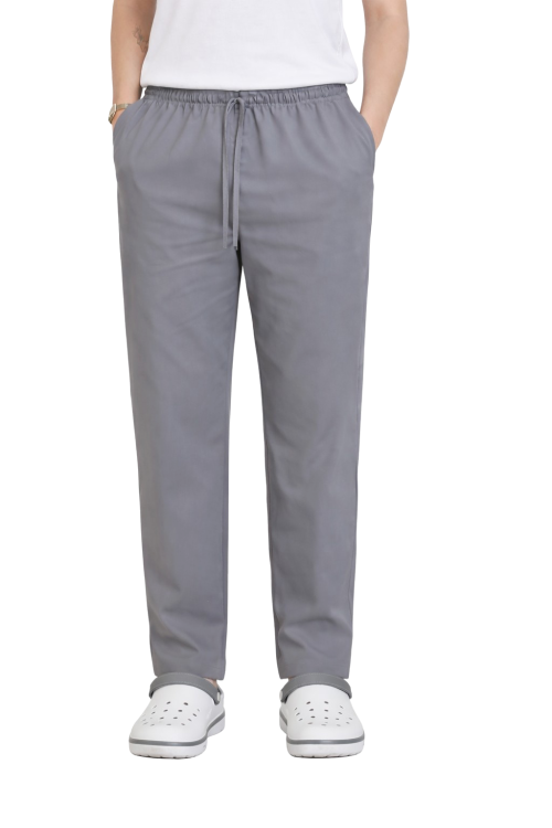 Kucharskie spodnie elastyczne kolor szary