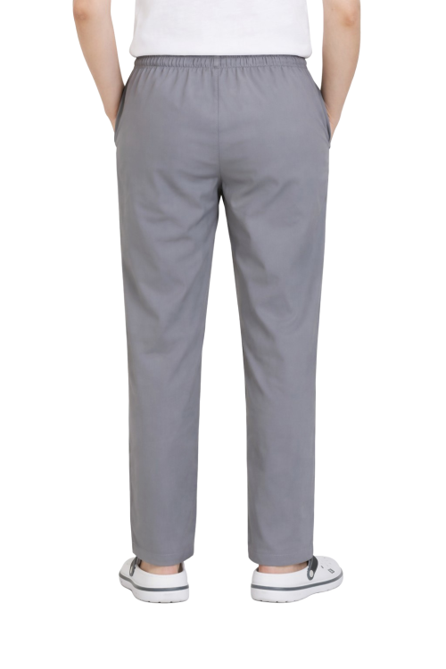 Elastyczne spodnie kucharskie w kolorze szarym