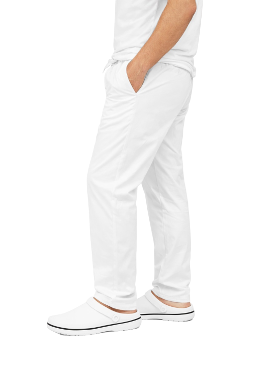 Białe męskie spodnie kucharskie FIT