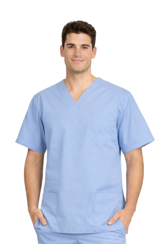 Męska bluza medyczna w kolorze niebieskim